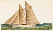 Schooner Yacht, from the Types of Vessels series (N139) issued by Duke Sons & Co. to promote Honest Long Cut Tobacco, W. Duke, Sons & Co.  American, Commercial color lithograph