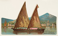 Ballancelle (Mediterranean), from the Types of Vessels series (N139) issued by Duke Sons & Co. to promote Honest Long Cut Tobacco, W. Duke, Sons & Co.  American, Commercial color lithograph