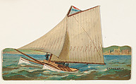 Catamaran, from the Types of Vessels series (N139) issued by Duke Sons & Co. to promote Honest Long Cut Tobacco, W. Duke, Sons & Co.  American, Commercial color lithograph