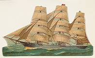 Full Rigged Ship, from the Types of Vessels series (N139) issued by Duke Sons & Co. to promote Honest Long Cut Tobacco, W. Duke, Sons & Co.  American, Commercial color lithograph