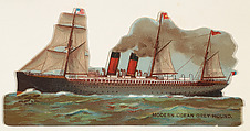 Modern Ocean Grey Hound, from the Types of Vessels series (N139) issued by Duke Sons & Co. to promote Honest Long Cut Tobacco, W. Duke, Sons & Co.  American, Commercial color lithograph