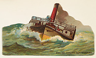 English Channel Side-Wheeler, from the Types of Vessels series (N139) issued by Duke Sons & Co. to promote Honest Long Cut Tobacco, W. Duke, Sons & Co.  American, Commercial color lithograph