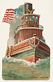 Tug Boat, Head On, from the Types of Vessels series (N139) issued by Duke Sons & Co. to promote Honest Long Cut Tobacco, W. Duke, Sons & Co.  American, Commercial color lithograph