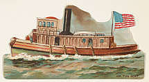 American Tugboat, from the Types of Vessels series (N139) issued by Duke Sons & Co. to promote Honest Long Cut Tobacco, W. Duke, Sons & Co.  American, Commercial color lithograph