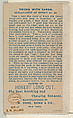 Number 4, Second Sight Extraordinary, from the Tricks with Cards series (N138) issued by W. Duke, Sons & Co. to promote Honest Long Cut Tobacco, Issued by W. Duke, Sons & Co. (New York and Durham, N.C.), Commercial color lithograph