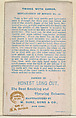 Number 21, Clairvoyance, from the Tricks with Cards series (N138) issued by W. Duke, Sons & Co. to promote Honest Long Cut Tobacco, Issued by W. Duke, Sons &amp; Co. (New York and Durham, N.C.), Commercial color lithograph
