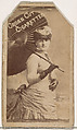 Annie Pixley, from the Actors and Actresses series (N145-1) issued by Duke Sons & Co. to promote Cross Cut Cigarettes, W. Duke, Sons & Co.  American, Albumen photograph