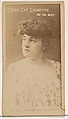Card Number 218, Helen Beardsley, from the Actors and Actresses series (N145-2) issued by Duke Sons & Co. to promote Cross Cut Cigarettes, W. Duke, Sons & Co.  American, Albumen photograph
