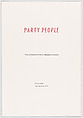 Party People, Gerson Leiber (American, Brooklyn 1921–2018), Portfolio of ten lithographs