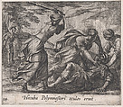 Plate 124: Hecuba and the Trojan Women Murdering Polymestor (Hecuba Polymnestori oculos ervit), from Ovid's 'Metamorphoses', Antonio Tempesta Italian, Etching