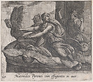 Plate 127: Anius's Daugthers Changing into Birds (Maeonides Pyrenei vim effugientes in aves), from Ovid's 'Metamorphoses', Antonio Tempesta  Italian, Etching