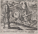 Plate 107: The Wreck of Ceyx's Ship (Ceyx Clarium oraculum petens, tempstate in Aegeo mari obruitur), from Ovid's 'Metamorphoses', Antonio Tempesta  Italian, Etching