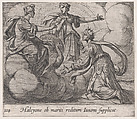 Plate 108: Alcyone Offering Prayers to Juno (Halcyone ob mariti reditum Iunoni supplicat), from Ovid's 'Metamorphoses', Antonio Tempesta  Italian, Etching