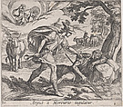 Plate 10: Mercury Killing Argos (Argus a Mercurio iugulatur), from Ovid's 'Metamorphoses', Antonio Tempesta Italian, Etching