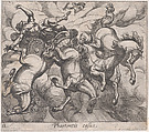 Plate 12: The Death of Phaeton (Phaetonis casus.), from Ovid's Metamorphoses, Antonio Tempesta Italian, Etching