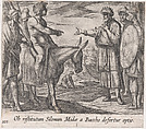 Plate 101: Bacchus Granting Midas's Wish (Ob restitutum Silenum Midae a Baccho Defertur optio), from Ovid's 'Metamorphoses', Antonio Tempesta Italian, Etching