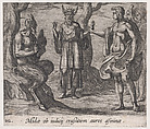 Plate 102: Midas with the Ears of an Ass (Midae ob iudicij craßustiem aures asininae), from Ovid's 'Metamorphoses', Antonio Tempesta  Italian, Etching