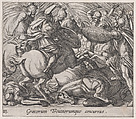 Plate 113: The Greeks Battling the Trojans (Graecorum Troianorumque concursus), from Ovid's 'Metamorphoses', Antonio Tempesta  Italian, Etching