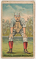 Peoples, Catcher, Brooklyn, from the Gold Coin series (N284) for Gold Coin Chewing Tobacco, D. Buchner & Co., New York  American, Commercial color lithograph reproducing drawing