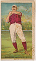 Morrill (Hands Outstretched), 1st Base, Boston, from the Gold Coin series (N284) for Gold Coin Chewing Tobacco, Issued by D. Buchner &amp; Co., New York (American, 19th century), Commercial color lithograph reproducing drawing