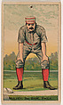 Mulvey (Hands On Knees), 3rd Base, Phila. from the Gold Coin series (N284) for Gold Coin Chewing Tobacco, D. Buchner & Co., New York  American, Commercial color lithograph reproducing drawing