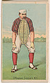 O'Rourke (Hands On Thighs), Catcher, New York, from the Gold Coin series (N284) for Gold Coin Chewing Tobacco, D. Buchner & Co., New York  American, Commercial color lithograph reproducing drawing