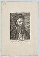 Self-portrait in a Turkish Outfit, Johann Caspar Füssli the Elder  Swiss, Etching