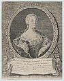 Portrait of Marie-Thérèse, Johann Christoph Reinsperger, Etching and engraving; state 3 of 3
