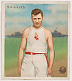 Simon P. Gilles, Track and Field, from Mecca & Hassan Champion Athlete and Prize Fighter collection, 1910, Hassan Cigarettes American, Commercial color lithograph