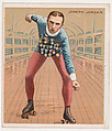 Joseph Jordan, Roller Skating, from Mecca & Hassan Champion Athlete and Prize Fighter collection, 1910, Hassan Cigarettes American, Commercial color lithograph
