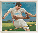 Martin Sheridan, Track and Field, from Mecca & Hassan Champion Athlete and Prize Fighter collection, 1910, Hassan Cigarettes American, Commercial color lithograph