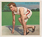 Harry Sedley Jr., Track and Field, from Mecca & Hassan Champion Athlete and Prize Fighter collection, 1910, Mecca Cigarettes, Commercial color lithograph