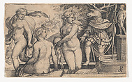 Diana and Actaeon, Georg Pencz  German, Engraving; second state of two (Hollstein)