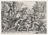 The Triumph of Time on Fame, from "The Triumphs of Petrarch", Georg Pencz  German, Engraving