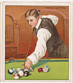 Thomas A. Hueston, BIlliards, from Mecca & Hassan Champion Athlete and Prize Fighter collection, 1910, Mecca Cigarettes, Commercial color lithograph