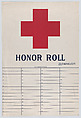 Honor roll, American Red Cross American, Commercial color lithograph