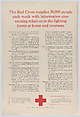 The Red Cross supplies people with information, War Council of the American Red Cross American, Commercial color lithograph