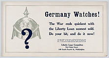 Germany Watches!, Anonymous, American, 20th century American, Commercial color lithograph