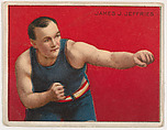 James J. Jeffries, from the Champion Pugilists series (T219), issued by Mecca and Hassan Cigarettes, Mecca Cigarettes, Commercial color lithograph