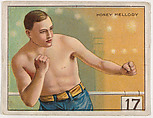Honey Mellody, from the Champion Pugilists series (T219), issued by Mecca and Hassan Cigarettes, Mecca Cigarettes, Commercial color lithograph