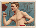 Owen Moran, from the Champion Pugilists series (T219), issued by Mecca and Hassan Cigarettes, Mecca Cigarettes, Commercial color lithograph