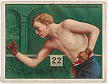 Fighting Dick Nelson, from the Champion Pugilists series (T219), issued by Mecca and Hassan Cigarettes, Mecca Cigarettes, Commercial color lithograph