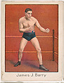 James J. Barry, Boxer, from the Champion Athlete and Prize Fighter series (T220), issued by Mecca and Tolstoi Cigarettes, Mecca Cigarettes, Commercial color lithograph
