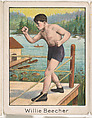 Willie Beecher, Boxer, from the Champion Athlete and Prize Fighter series (T220), issued by Mecca and Tolstoi Cigarettes, Mecca Cigarettes, Commercial color lithograph