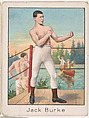 Jack Burke, Boxer, from the Champion Athlete and Prize Fighter series (T220), issued by Mecca and Tolstoi Cigarettes, Mecca Cigarettes, Commercial color lithograph
