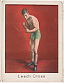 Leach Cross, from the Champion Athlete and Prize Fighter series (T220), issued by Mecca and Tolstoi Cigarettes, Mecca Cigarettes, Commercial color lithograph