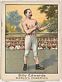 Billy Edwards, from the Champion Athlete and Prize Fighter series (T220), issued by Mecca and Tolstoi Cigarettes, Mecca Cigarettes, Commercial color lithograph