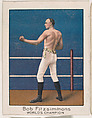 Bob Fitzsimmons, from the Champion Athlete and Prize Fighter series (T220), issued by Mecca and Tolstoi Cigarettes, Mecca Cigarettes, Commercial color lithograph