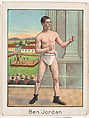 Ben Jordan, from the Champion Athlete and Prize Fighter series (T220), issued by Mecca and Tolstoi Cigarettes, Mecca Cigarettes, Commercial color lithograph