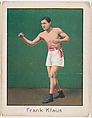 Frank Klaus, from the Champion Athlete and Prize Fighter series (T220), issued by Mecca and Tolstoi Cigarettes, Mecca Cigarettes, Commercial color lithograph